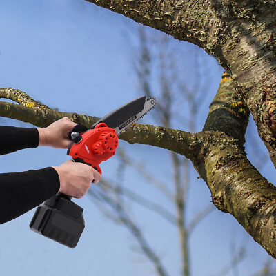8In Mini Chainsaw Cordless Electric Chainsaw Handheld Portable Electric Chainsaw