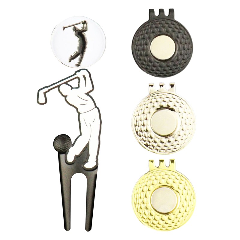 Ball Marker Hat Clip Metal Golf Ball Marker with Hat Clip Golf Accessories