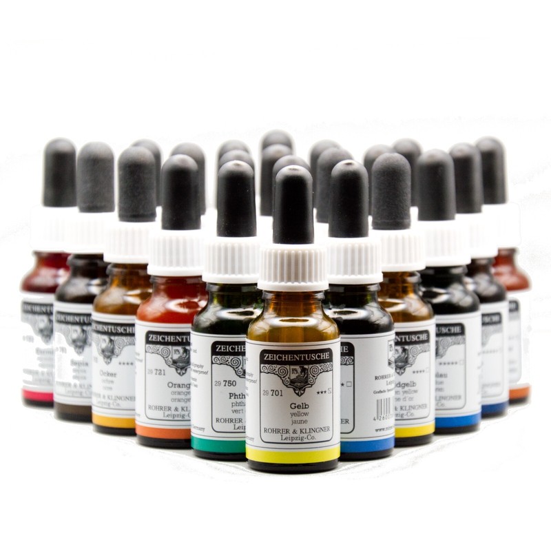 Rohrer & Klingner | Zeichentusche | 12 Ml | Farbe WÃ¤Hlbar