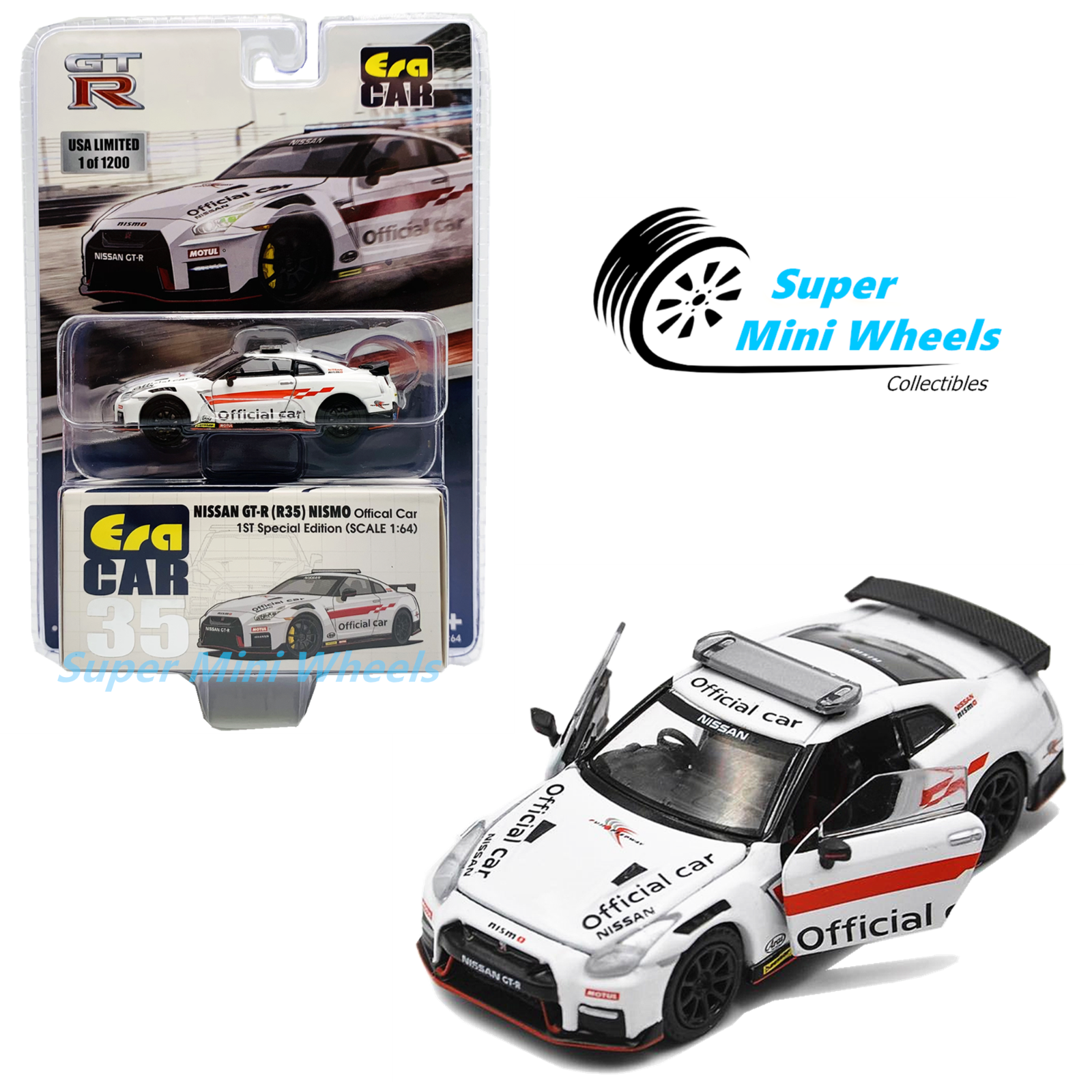 ERA Car 日産 ニッサン GTR R35 NISMO 黒色 チェイス Amazon | ☆ 【Mijo特注】 Era CAR 1/64 日産 GT-R (R35