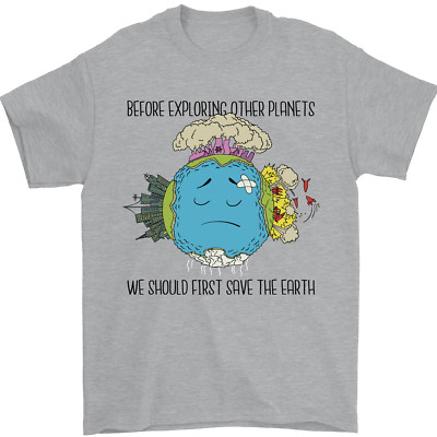 Save The Earth Climate Change Environnement T-Shirt 100% Coton