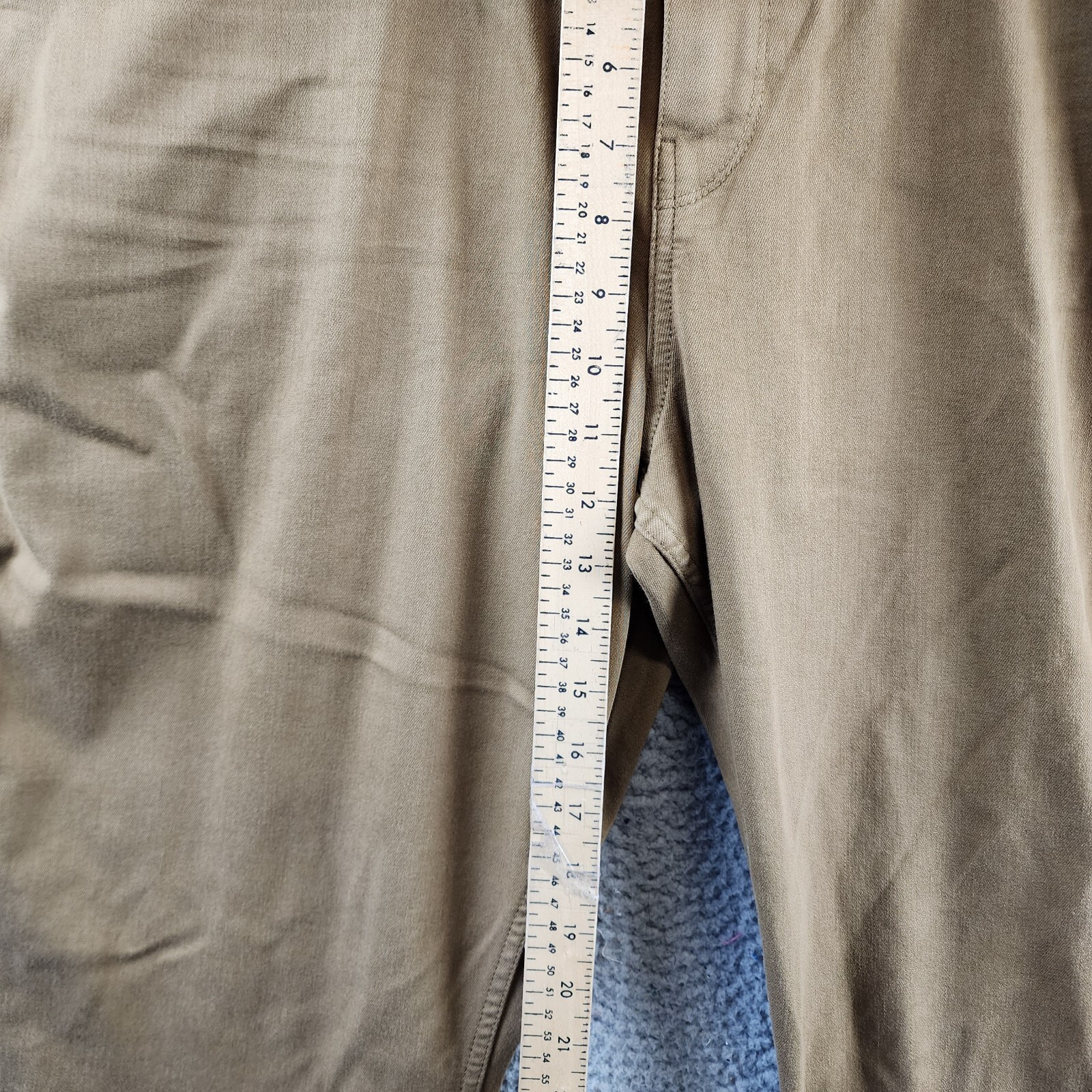 Paige Federal Slim Straight Fit Jeans Men's 40 Laurel Tan Zip Fly Button Closure - Picture 9 of 15