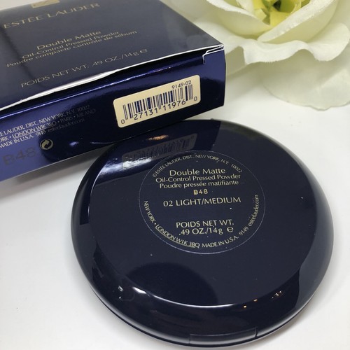 Estée Lauder Double Matte Oil-Control Pressed Powder 02 Light Medium ~ BNIB