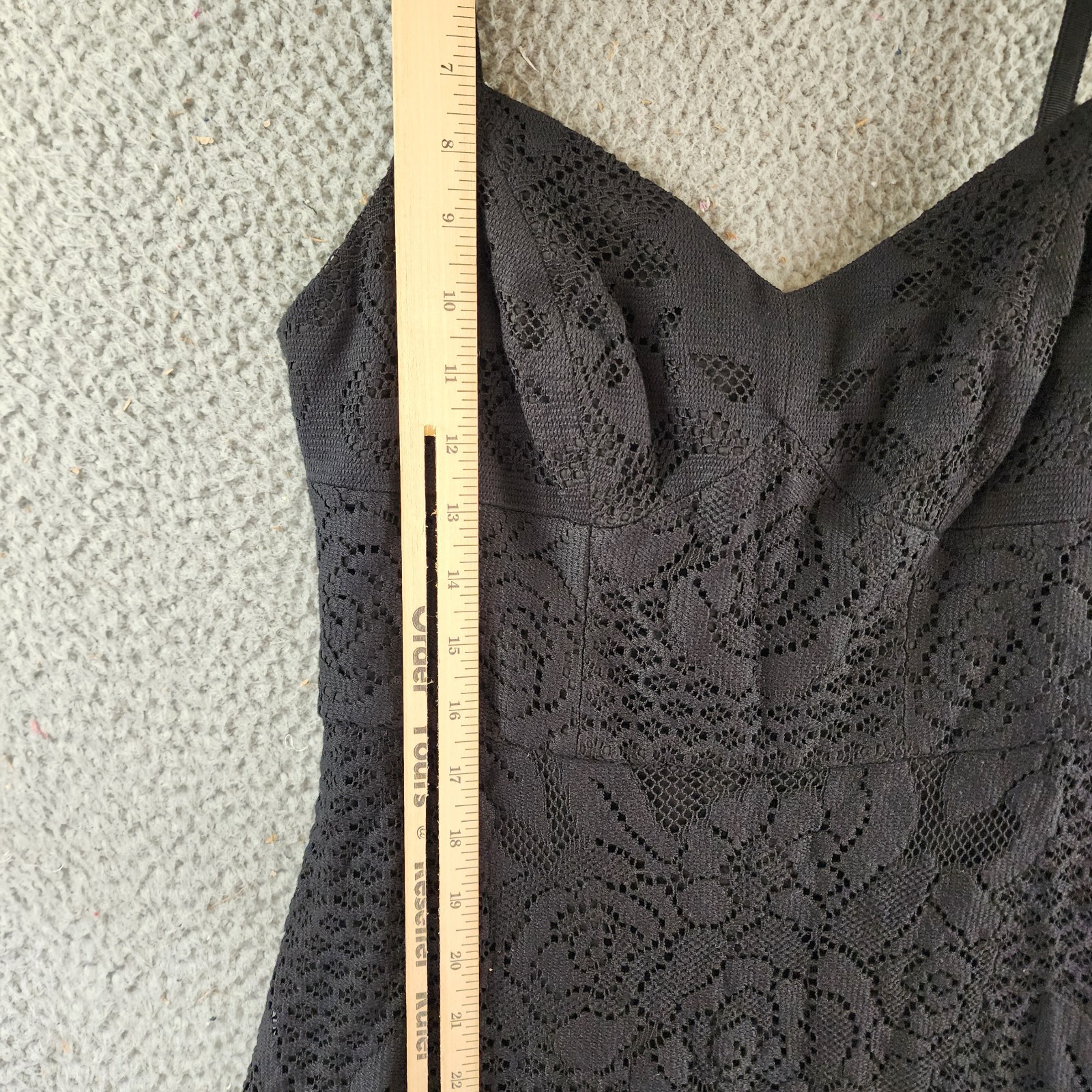 Kobi Halperin Willow Floral Lace Sweetheart Midi Dress Women's 4 Black Back Zip - Picture 6 of 15