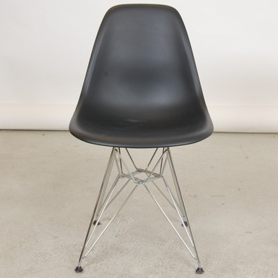 Charles Eames grey plastic chair DSR by Vitra