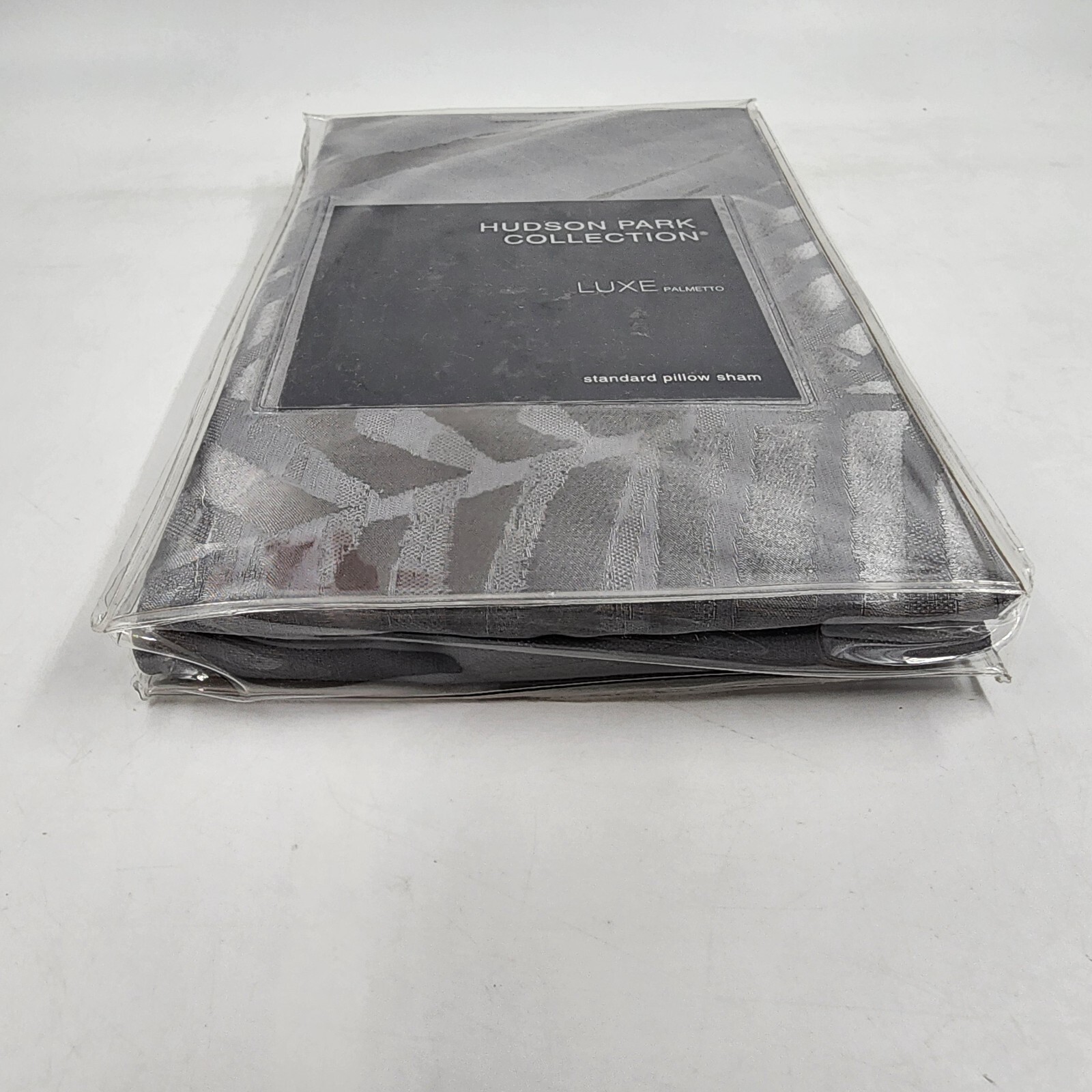 Hudson Park Collection Palmetto Cotton Silk Standard Pillow Sham Silver + - Picture 7 of 13