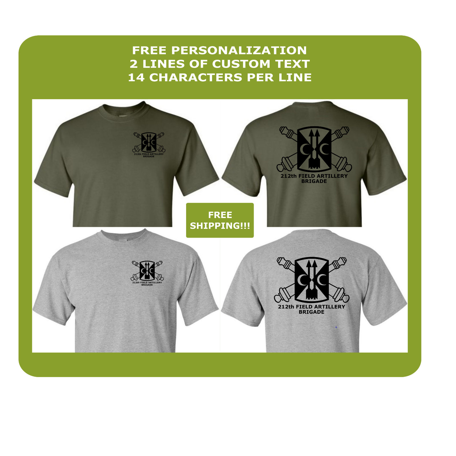 洋楽 Decorated Street Soldier/2HP 212th Field Artillery Brigade, US Army Field Artillery Shirt
