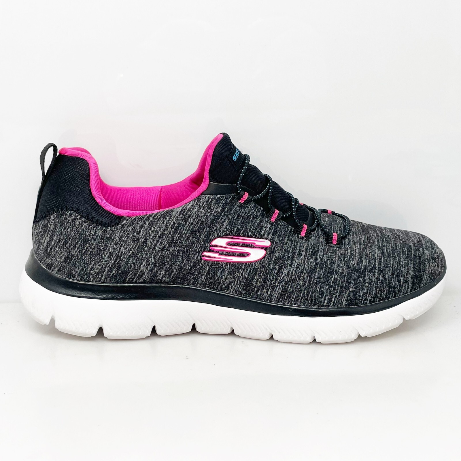 

Skechers Womens Summits 56052MC Черные кроссовки для бега, размер 9, Черный, Summits