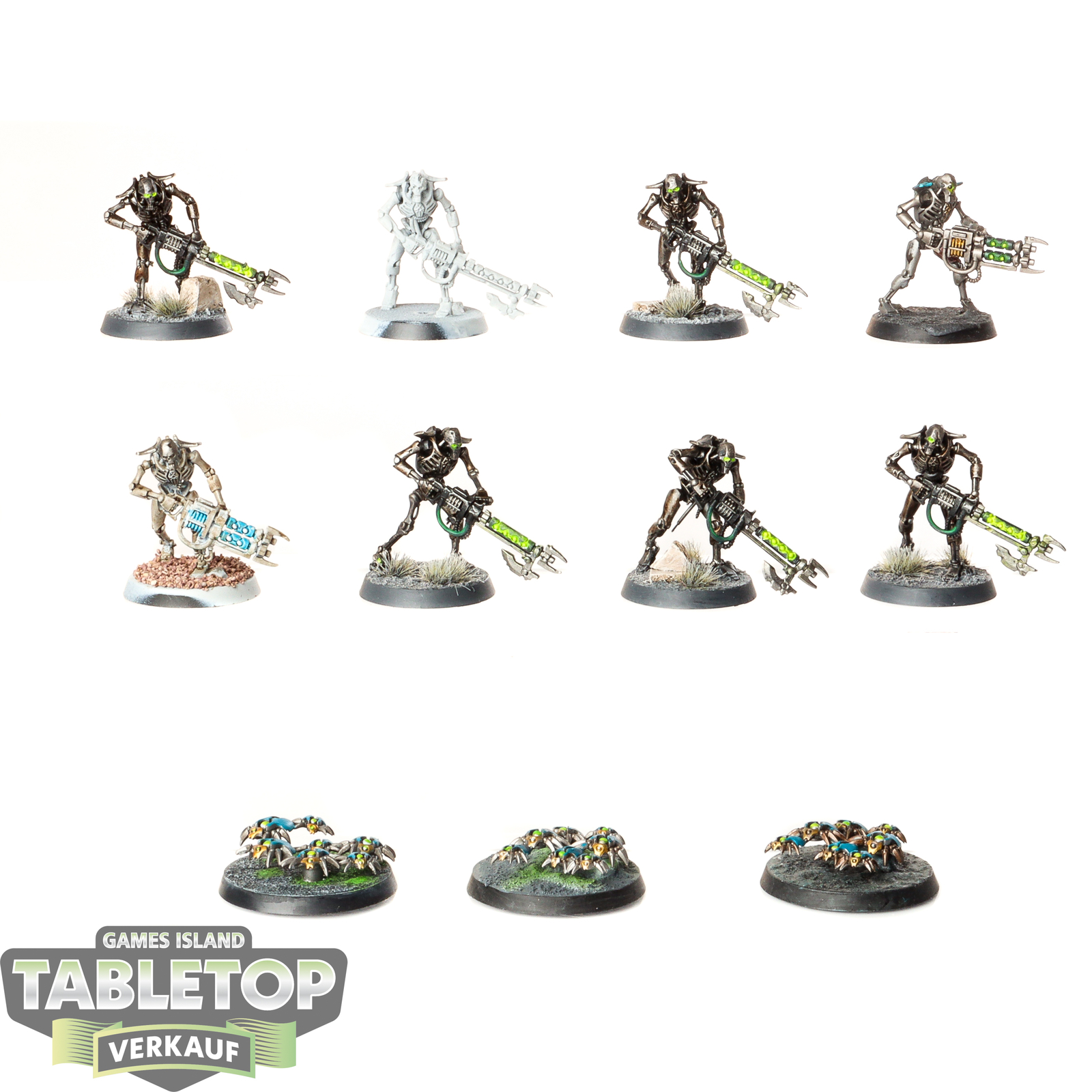 Necrons - 8 x Necron Warriors - teilweise bemalt