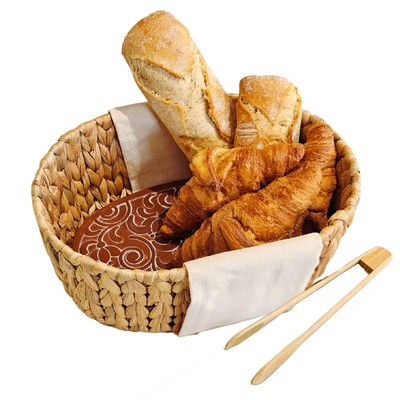 Bread Basket - Bread Warmer Basket with Stone - 11,8x9x4,72 inches- Bread Bas...