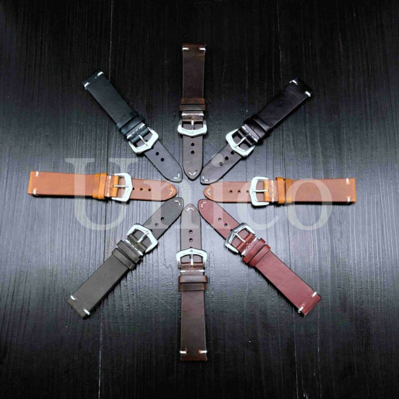 18 - 24 Mm Watch Band Strap Genuine Leather Oil Wax Soft Fits For Iwc Pilot