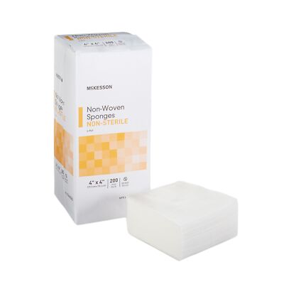 McKesson 4-Ply Non-woven Gauze Sponge 4 x 4'' 10 Pack(s) 200 per Pack