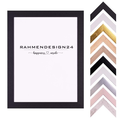 Rahmendesign24 Bilderrahmen Milano, 10 Farben - 25 Größen, Fotorahmen, Wechselra