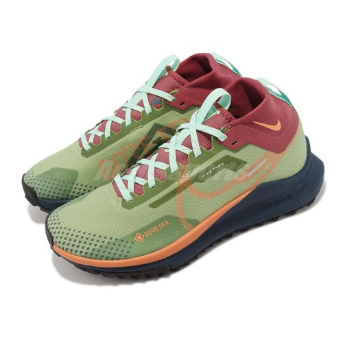 

Женские беговые кроссовки Nike Wmns React Pegasus Trail 4 GTX Gore-Tex Alligator DJ7929-300, Зеленый, Wmns React Pegasus Trail 4 Gtx
