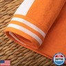 Superior Cotton Striped Beach Towels, Colorful Towels for Adult, Kid, Pool, Swimming, Sand, Travel, Large Oversized, Absorbent, Fast Drying, Bath Basics, Cabana Collection, Set of 6, Orange