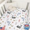 Boho Sea Animals Baby Crib Fitted Sheet 52''x28'' Whale Dolphin Jellyfish Sea Horse Turtle Fish Coral Snug Fitted Crib Mattress Cover for Boy Girl Soft Bed Sheets for Standard Crib Toddler Mattress