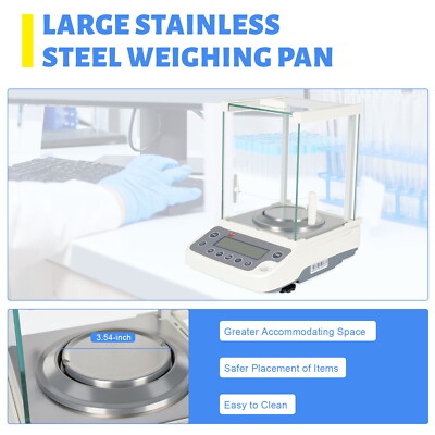 120 x 0.0001g 0.1mg Digital Electronic Analytical Balance Precision Lab Scale