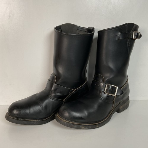 Vintage Motorcycle Harness Boots 7.5 USA Made Heavy Duty