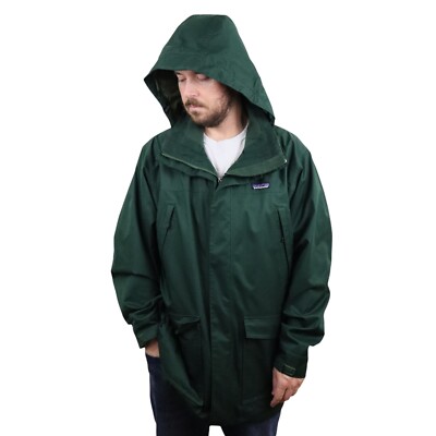 New Vintage Patagonia Parka Rain Coat Guide Ski Winter Jacket Mens Large Green