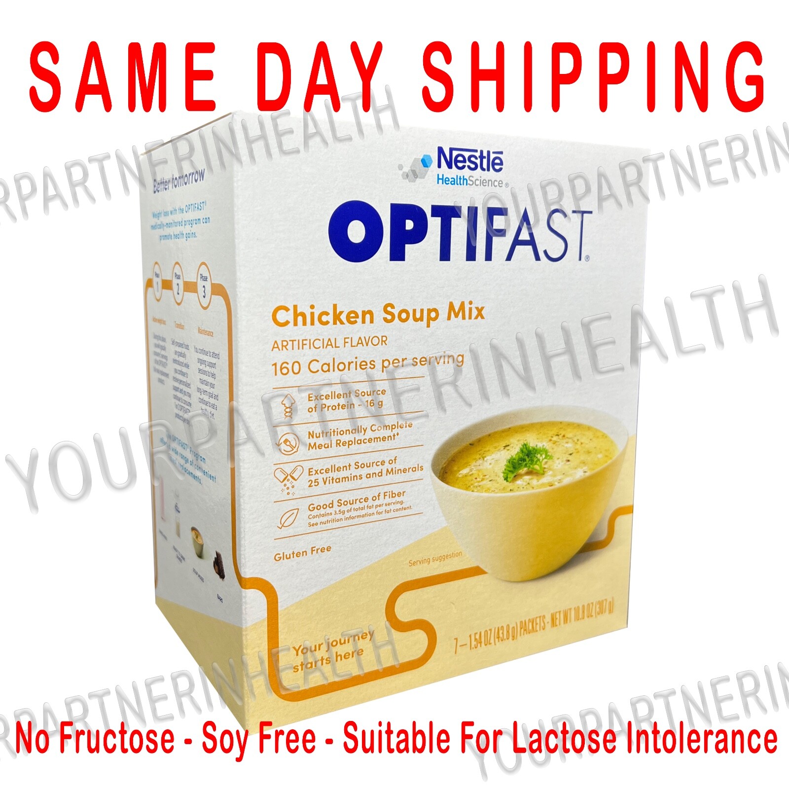 OPTIFAST CHICKEN SOUP  | 5 BOXES | 35 SERVINGS | FRESH