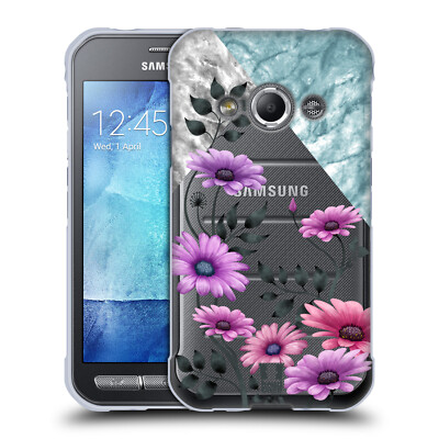 HEAD CASE DESIGNS MARBLE & FLORALS SOFT GEL CASE FOR SAMSUNG PHONES 4