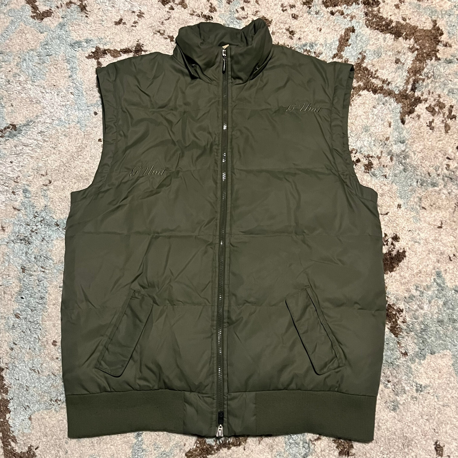 G-Unit Down Puffer Vest Size XL Army Green Y2K | eBay