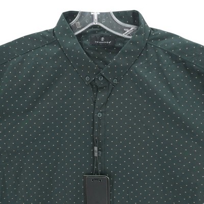 NWT 7 DIAMONDS Sunday Rain Short Sleeve Shirt Emerald Green 100% Cotton Size XXL