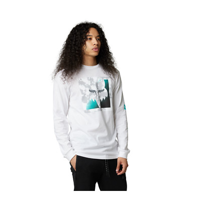Fox Racing Premium Long Sleeve Tee T-Shirt Detonate Optic White Medium
