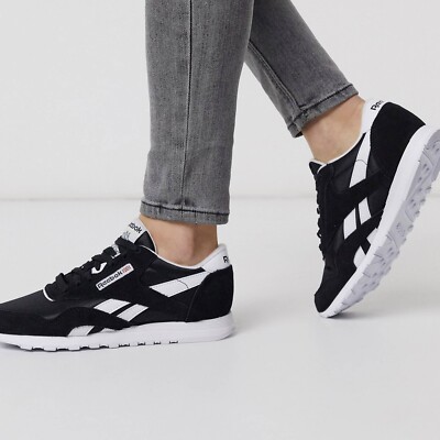 Reebok Classic Nylon Women’s Running Shoe Black Sneakers Trainer #506 #251 #194
