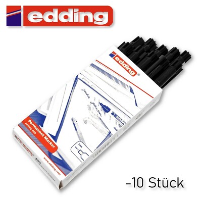 Edding 400 schwarz Permanent marker Stift wasserfest 10 Stück