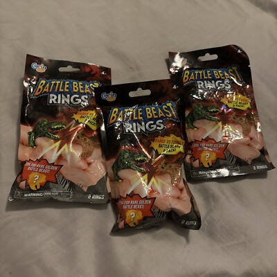 Dinosaur Battle Beast Rings: Fangs vs Fossils - Epic Kids' Dino Showdown 3 Packs