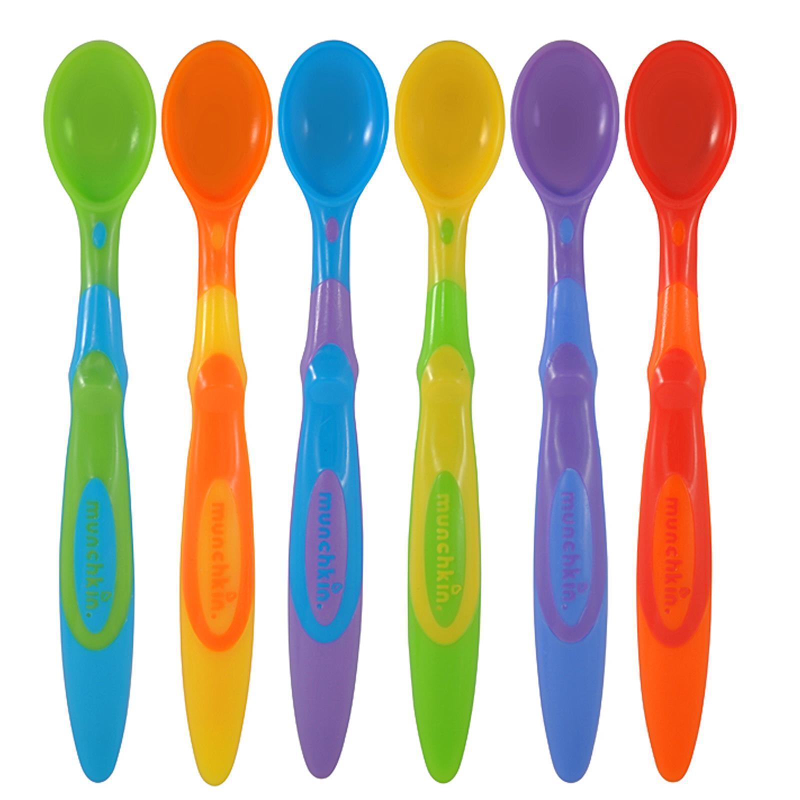 Munchkin Multi Color Soft-Tip Infant Spoons 6pk BPA Free 3+ Months