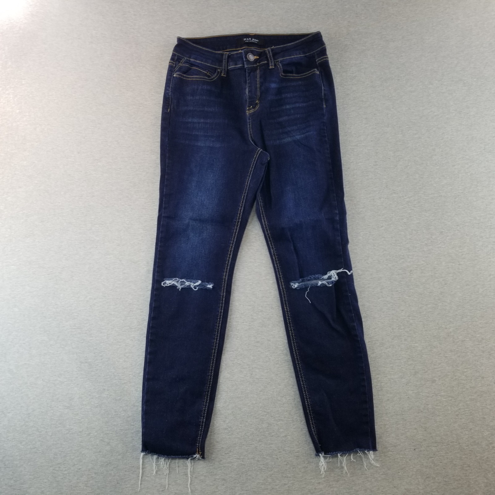 Wax Jeans Women's Sz 9 Stretch Mat. Dark Wash Normcore Cute Trendy Stylish Nice