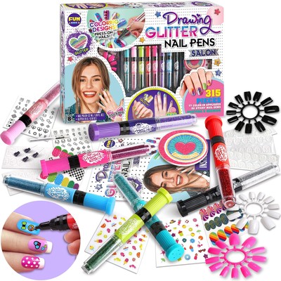 Kids Nail Kit for Girls Ages 7-12, FunKidz Ultimate 315Pcs Nail Polish Pens C...
