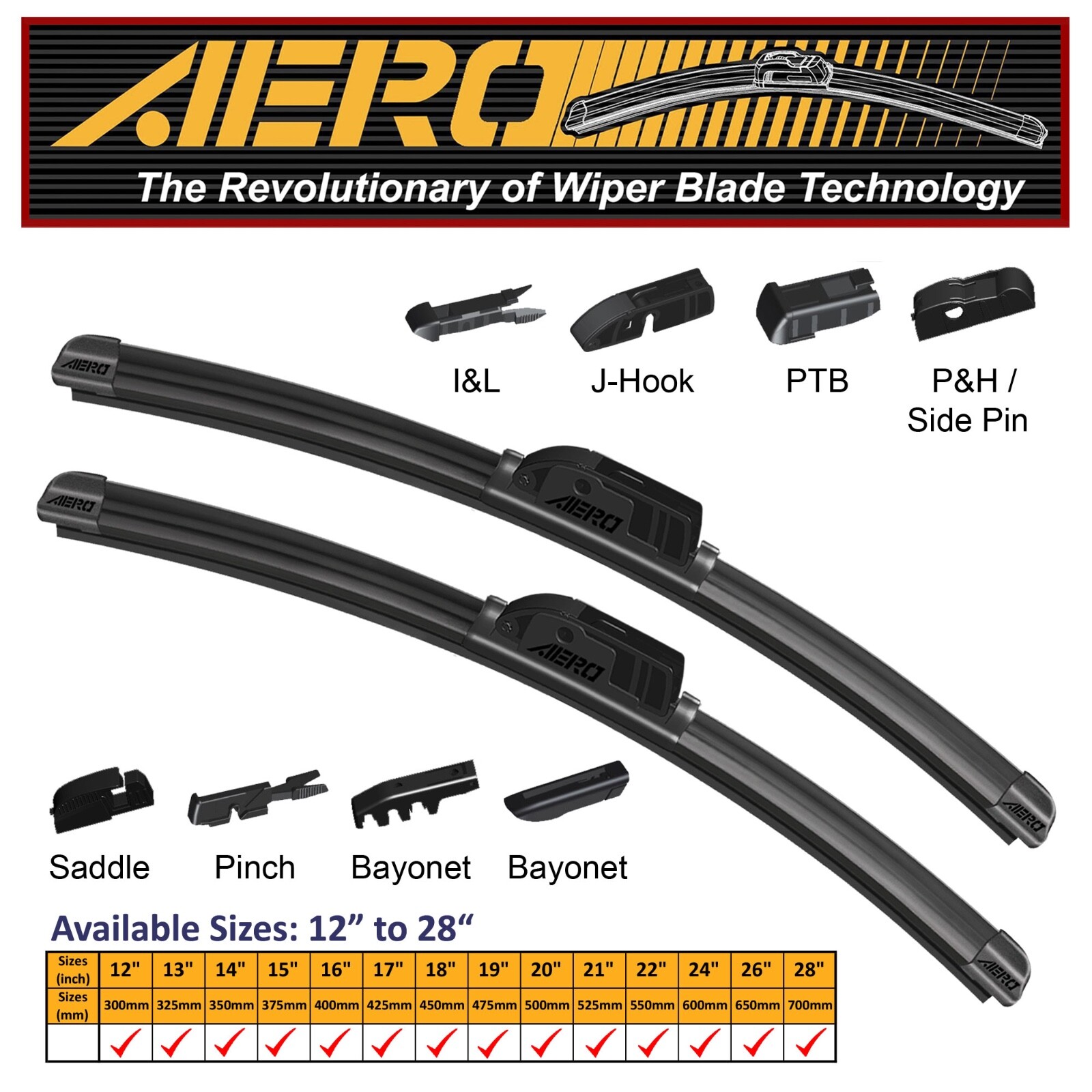 AERO (Any 2 Sizes) P&H/PTB/I&L/OEC/J-Hook Premium All Season