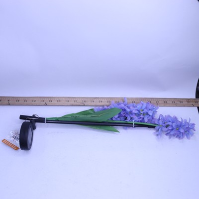 Exhart 3 LED Lights Solar Lilac Flower Garden Stake Purple 