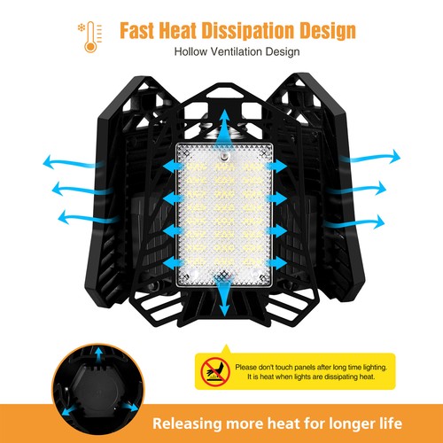 100W LED Garagenlicht Verformbar Garagenlampe Einstellbar Werkstatt