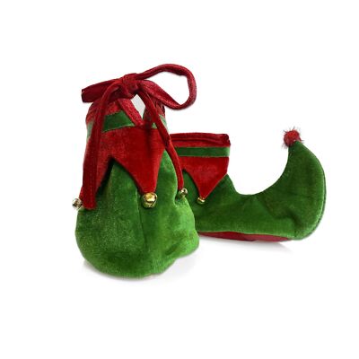 KINREX Christmas Elf Shoes Costume - Plush Elf Shoes for Kids and Adults One ...