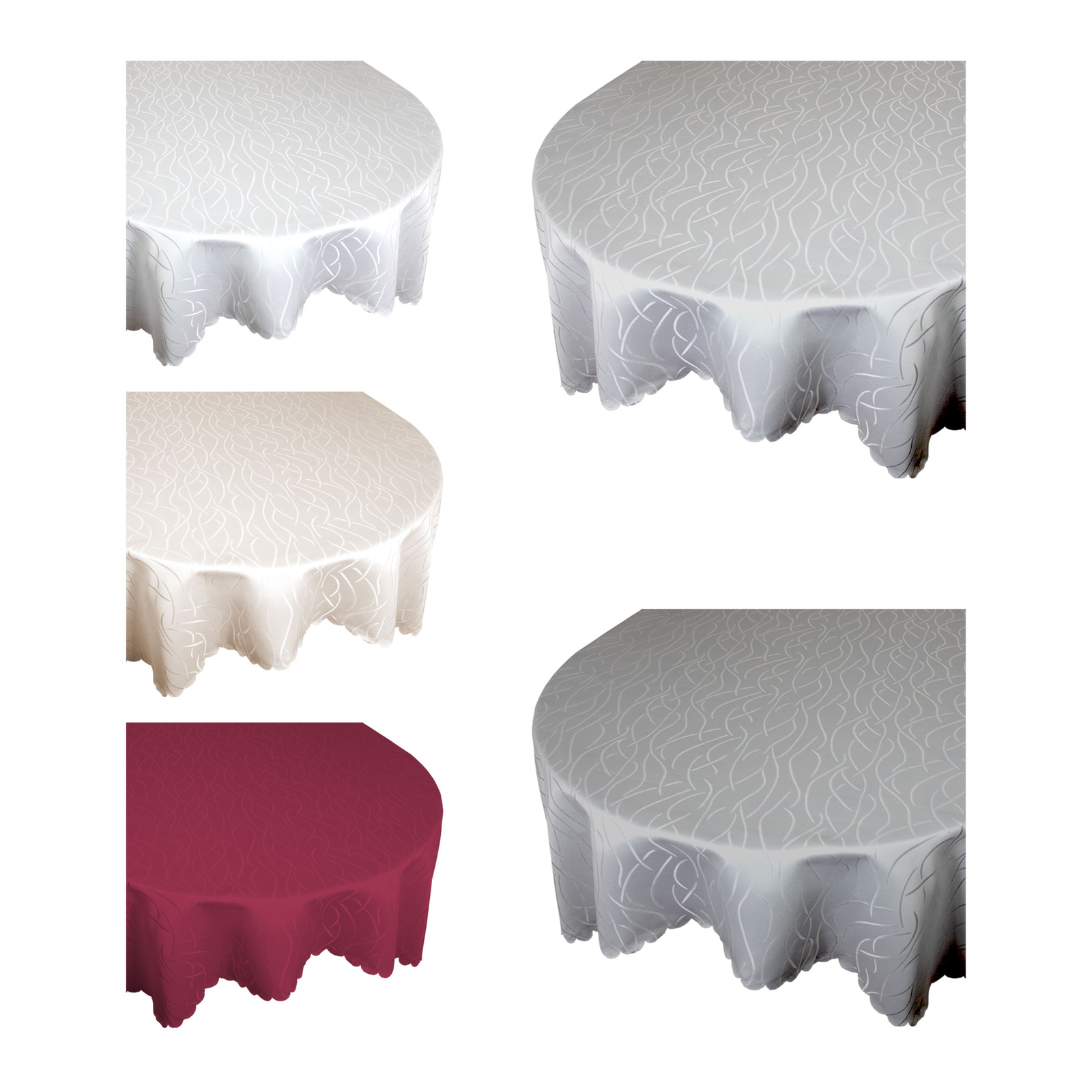 Tischdecke Oval Damast Streifen Tischwäsche Tischdecken