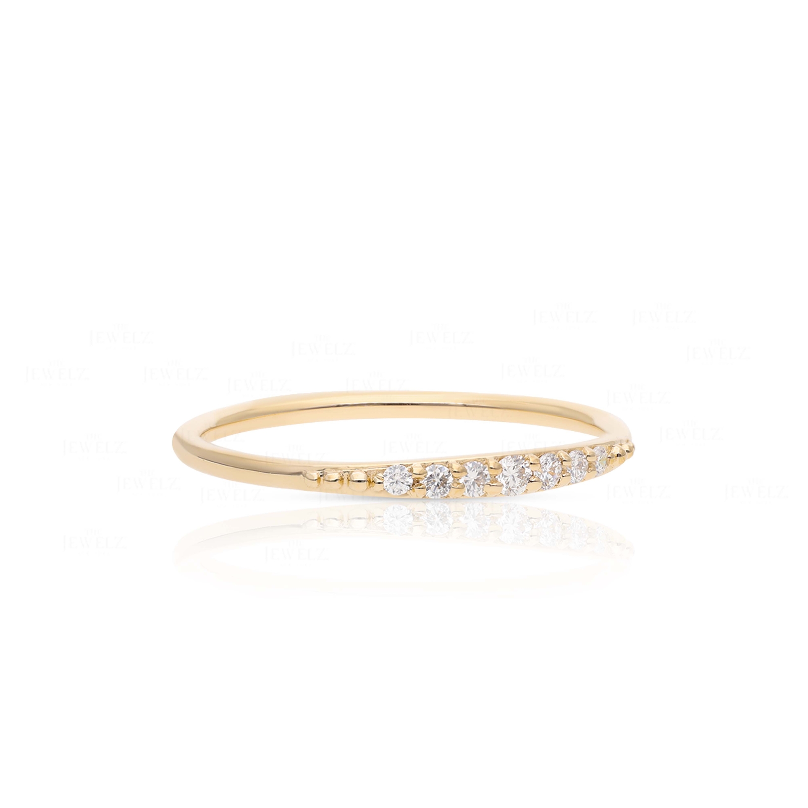 14K Gold  Petite VS/F-G Diamond Band  Ring-Gift Valentine Gift Jewellery