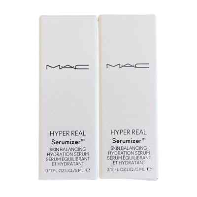 2x MAC Hyper Real Serumizer Skin Balancing Hydration Serum 0.17oz/ 5ml Each NIB