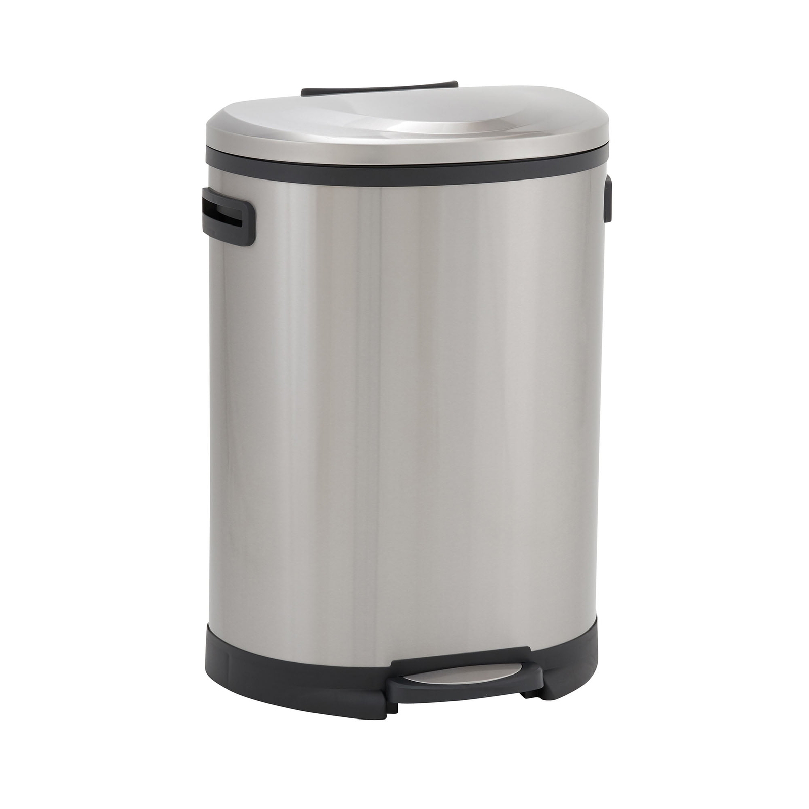 Aspen Stainless Steel Oval Step Pedal Trash Can, 13 Gallon / 50 Liter