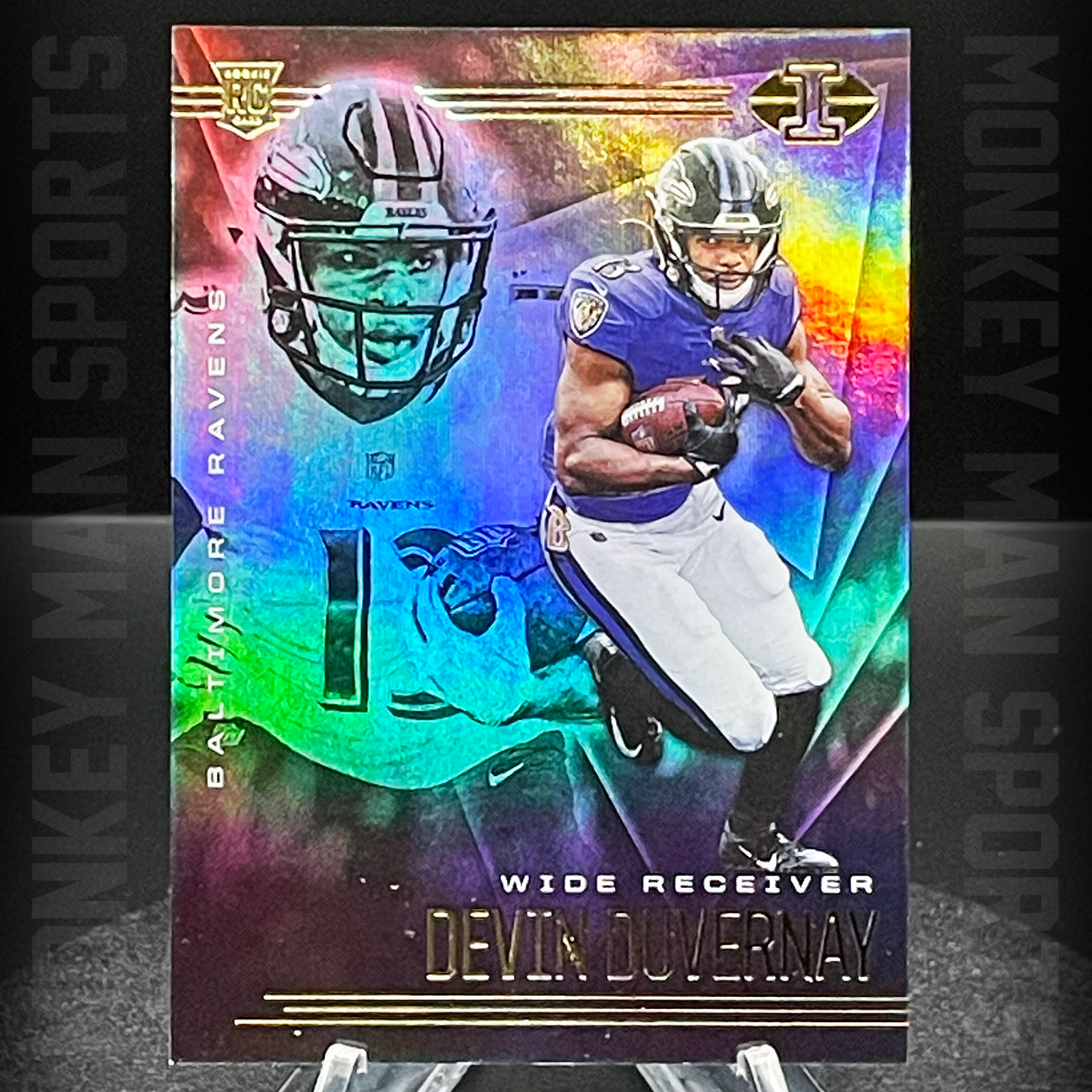 2020 Illusions - Devin Duvernay Rookie RC - #38 RAVENS HOLO 55PT THICK CARD