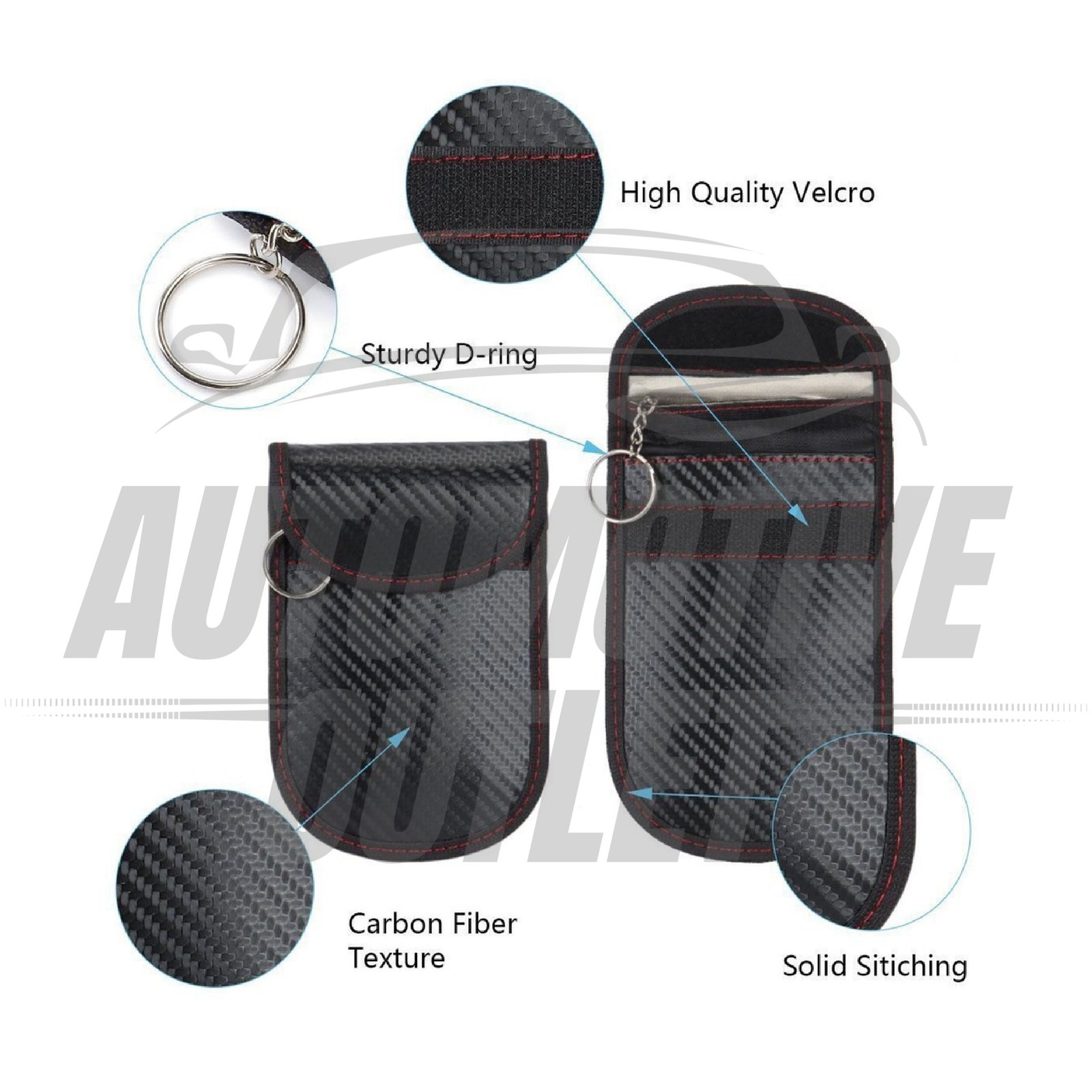 4x SIGNAL BLOCKER RFID BLOCKING FARADAY POUCH KEY CASE FOR VAUXHALL KEYLESS FOBS 5