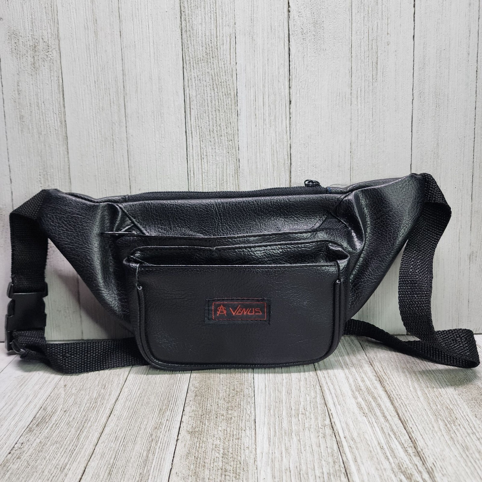 Vintage Venus Pack Waist Hip Belt Bag Quick Release Faux Leather Black Zip KOREA Vintage Venus Pack Waist Hip Belt Bag Quick Release Faux Leather Black Zip KOREA