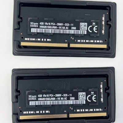 SK hynix PC4-2666V 8GB Total (2x4GB) Ram DDR4 2666MHz SDRAM SODIMM Memory