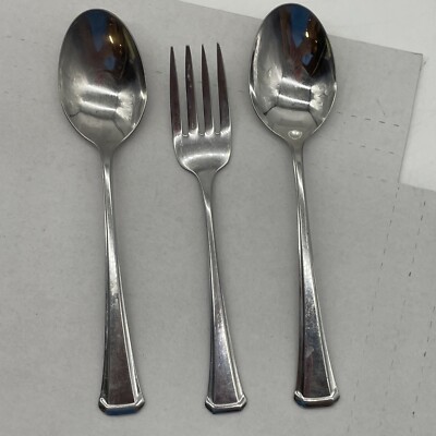 Oneida Maestro-St. Leger Lot 3 Pieces: Salad Fork, Place Oval Soup Spoons (2)