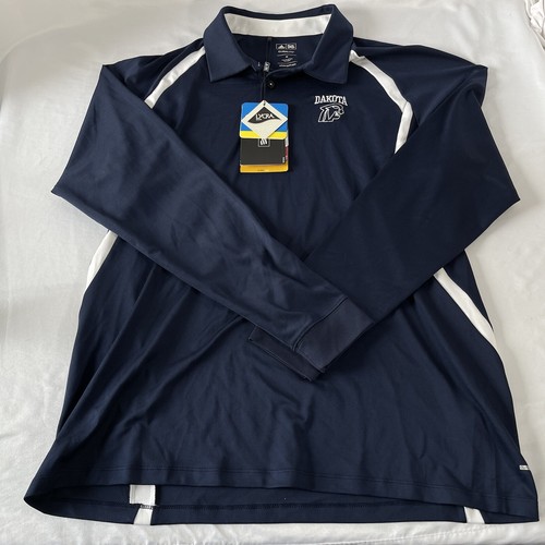 Men's Climalite Relaxed Fit Long Sleeve Polo Shirt Blue Medium