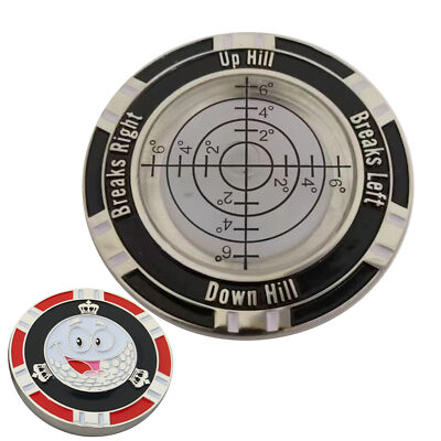 Golf Level Ball Marker Alignment Reader Tool 2 Sided Golf Ball Marker Tool 