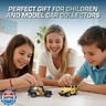MOONTOY 1:64 Scale Mini Alloy Romote Control Car with LED Lights, 2.4Ghz Remote and App Control Toy Car, 3-Speed Adjustment Pocket Toy Car for Kids 4-8 Years and Adults (Black)